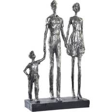 Dkd Home Decor Dekorativ Sølvfarvet Sort Harpiks Moderne Familie (26 x 11,5 x 41,5 cm) Dekorationsfigur
