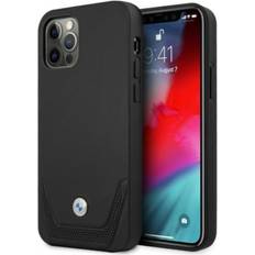 BMW Copertina Rigida In Pelle Traforata A Strisce Inferiori Apple iPhone 12