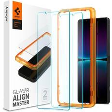 Xperia 1 ii skärmskydd Spigen AlignMaster GLAS.tR Slim Screen Protector for Sony Xperia 1 IV 2-Pack