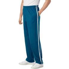 Turquoise Pants Men's Big & Tall Striped Lightweight Sweatpants by KingSize in Heather Slate (Size 6XL)