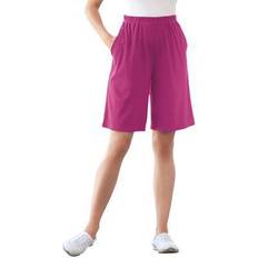 Woman Within Pants & Shorts Woman Within Plus Women's 7-Day Knit Short in Raspberry (Size 3X)