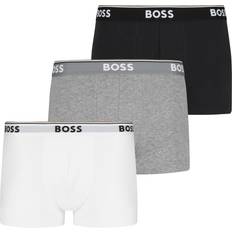 HUGO BOSS Uomo Intimo maschile HUGO BOSS Logo Waistbands Trunks 3-pack - White/Grey/Black