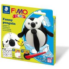 Schwarz Polymer-Ton Staedtler Fimo Kids Model Set Funny Penguin