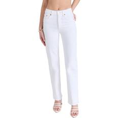 White Jeans Re/Done 90s High-Rise Straight Fit Jeans