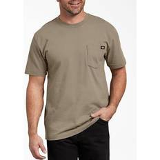 Beige - Men T-shirts Dickies Men's Heavyweight Short Sleeve Shirt, XXL, Lt