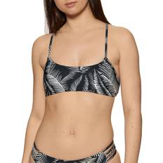 Grey Bikini Tops Volcom Stay Or Leaf Scoop Bikini Top
