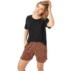 Ellos Clothing Ellos Plus Women's Pull-On Knit Shorts With Pockets in Animal Print (Size 26/28)