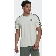 Giallo Top Adidas Essentials Single Jersey 3-Stripes - White/Black