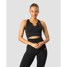 Singleter ICANIWILL Ribbed Define Seamless Tank Top-Black-XS