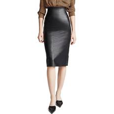 Commando Faux Leather Midi Skirt Colour: Black