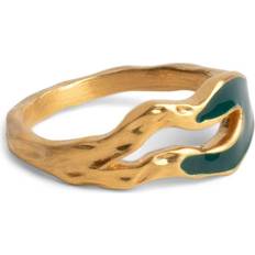 ENAMEL Copenhagen Nora Ring - Gold/Green