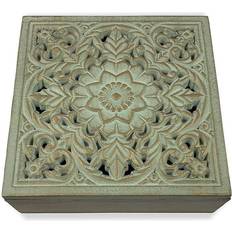 Mandala Wood MDF Jewelry Box - Green