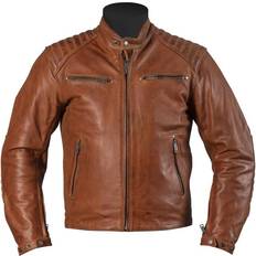 Helstons Blouson cuir buffalo rocket Orange Homme