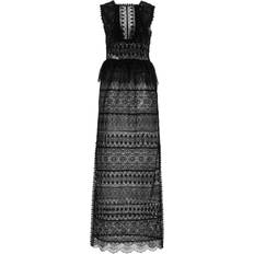 Ulla Johnson Lace Silk-Trim Maxi Dress - Black