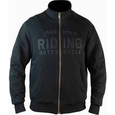 John Doe Standup Neck Motorcycle Hoodie, black