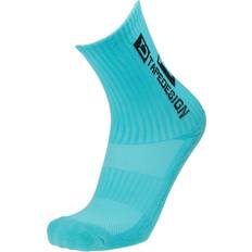 Bleu Chaussettes Klassische Halblange Socken Tape Design - Blanc