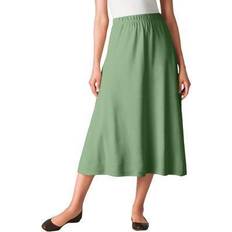 Woman Within Women Sweaters Woman Within Plus Women's 7-Day Knit A-Line Skirt in Sage (Size 6XP)