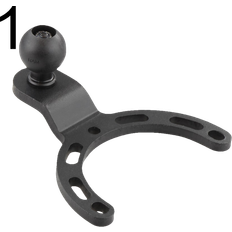 RAM Mounts RAM-B-410U, Alluminio, Composito, Nero