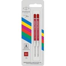 Rød Pennetilbehør Parker 1x2 Quinkflow Basic Ballpoint Pen Refill M red