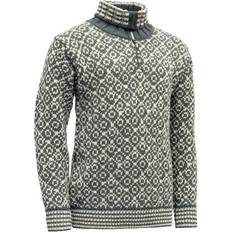 Devold Svalbard Sweater Zip Neck - Turbulence/Offwhite