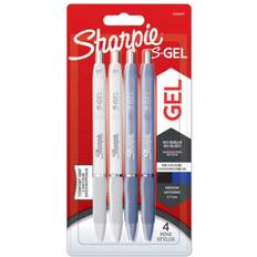 Sharpie Black and Blue S-Gel Pens Medium Point 4 Pack wilko