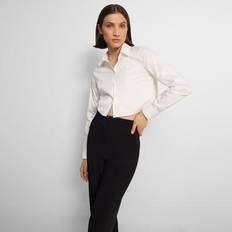 Theory Women Shirts Theory Button-Front Cropped Dress Shirt