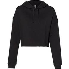 B26576507 Womens Lightweight Cropped Hooded Sweatshirt