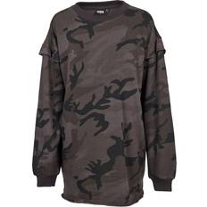 Camouflage - Damen Pullover Urban Classics Kamouflage Klänning Lång Sweatshirt (Rose Camo, XL)