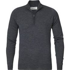 John Smedley Troyer Merinowolle - Blau/Unifarben