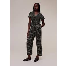 Whistles Abstract Print Shirred Jumpsuit