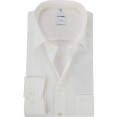 Olymp Damen Bekleidung Olymp Luxor CF Shirt Non Iron Ecru Off-White