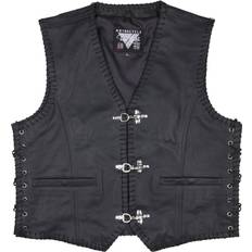 Badlands Modeka Badlands Motorcycle Leather Vest, black