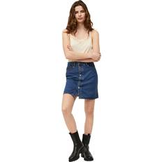 Vero Moda Skjørt Vero Moda Lili Mw Denim Skirt - White