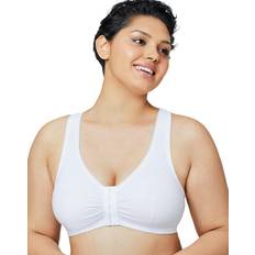 Glamorise Front-Close Cotton T-Back Wire-Free Bra B/C/D