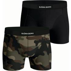 Camouflage Sous-vêtements pour hommes Björn Borg Premium Cotton Stretch Boxer 2-pack Noir