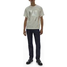 Helmut Lang Silver Tee - Metallic White