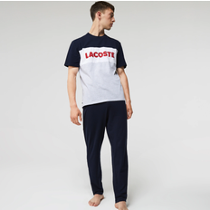 Lacoste Men’s Colourblock Stretch Cotton Long Pyjama Set Chine