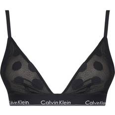 Modern Cotton Triangle Bra - Black