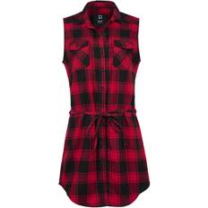 Brandit Gracey Sleeveless Longshirt - Rot/Schwarz/Grau