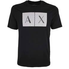 Slim - Unisex Overdeler Armani Exchange Slim Fit Logo Cotton T-shirt - Black