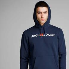 Braun Oberteile Jack & Jones Corp Logo Sweat Hood Navy