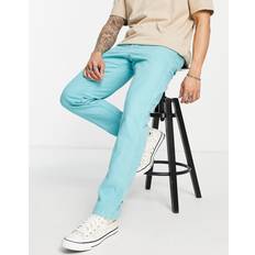 Homme - Turquoise Pantalons Dickies Dc Carpenter Pant Stone Washed Porcelain Male Vaqueros