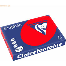 Clairefontaine Farvet papir Trophée, A4, 120g, rød 1227, pakke a 250 ark