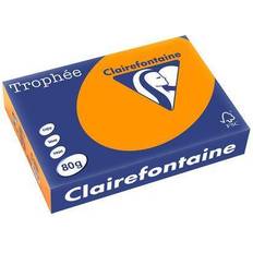 Orange Papiers de bureau Clairefontaine Trophée Ramette de Papier 500 Feuilles A4 80g Orange Vif