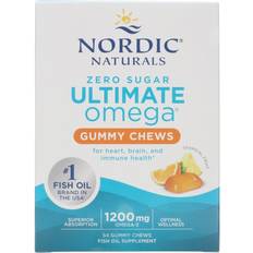 Nordic Naturals Ultimate Omega Gummy Chews 1200mg Tropical Fruit Set of 54