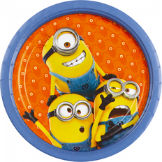 Oranje Borden, Kopjes & Bestek Minions feest bordjes 8x Dia 23 cm Karton Kinderverjaardag