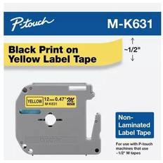 Labeling Tapes on sale Brother M Series Tape Cartridge for P-Touch Labelers, 1/2"w, Black on Yellow