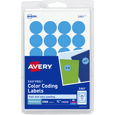 Avery 5461 3/4" Light Blue Round Removable Write-On Printable Labels 1008/Pack