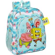 Weiß Schulranzen SpongeBob School Bag Stay positive Blue White (32 x 38 x 12 cm)