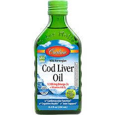 Omega 3s Carlson Labs Cod Liver Oil 1100 Mg Omega-3s Liquid Green Apple, 8.4 Oz